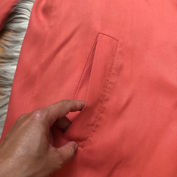 Soft Surroundings Town &Country Pleated Back Textured Coral Trench Coat Jacket S - Picture 8 of 16